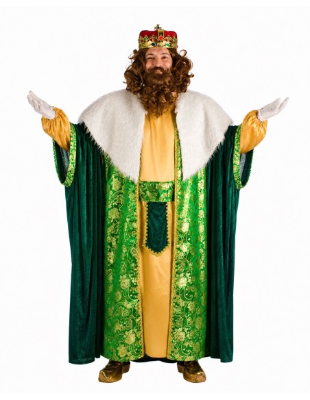 Costume da Re Gaspare Taglia L - di alta qualità, ideale per carnevale, feste a tema ed eventi speciali
