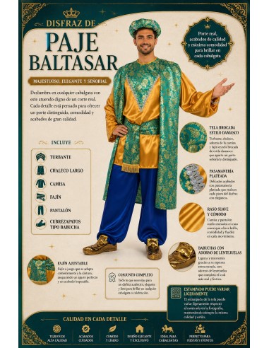 Disfraz Paje Baltasar  Nuevo