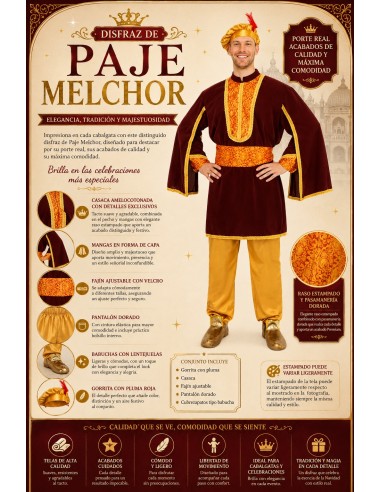 Disfraz Paje Melchor  Nuevo