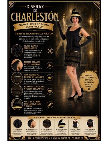 Costume Charleston Nero