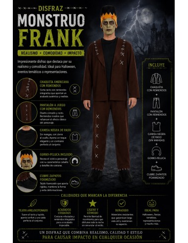 Disfraz Monstruo Frank  Nuevo