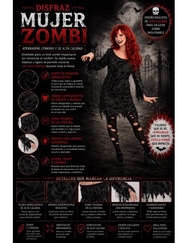 Fantasia de Mulher Zumbi