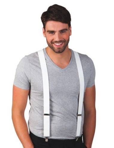Tirantes blancos - de alta calidad, ideal para carnaval, fiestas temáticas y eventos especiales