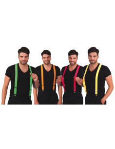 Neon Straps 4 Assorted Colors - High Quality, Ideal for Carnival, Thematic Festivities and Special Events