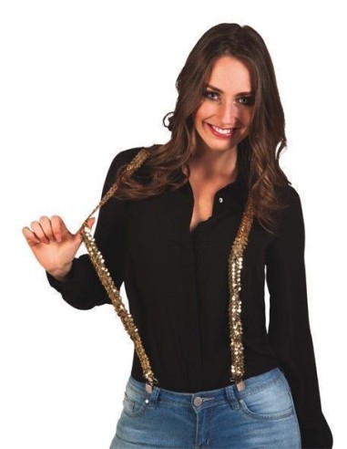 Sangles de paillettes d'or - haute qualité, idéale pour carnaval, fêtes à thème et événements spéciaux