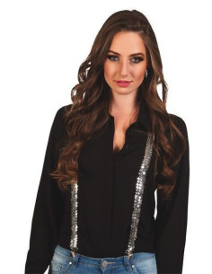 Correias de lantejoulas de prata - alta qualidade, ideal para carnaval, festividades temáticas e eventos especiais