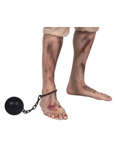 Bola con Cadena (30 cm) - de alta calidad, ideal para carnaval, fiestas temáticas y eventos especiales