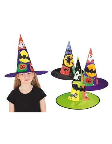 Sombrero bruja halloween  3 surtidos - de alta calidad, ideal para carnaval, fiestas temáticas y eventos especiales