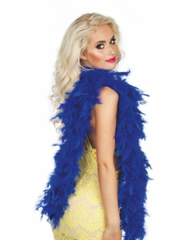 boa pluma 50gr azul 180cm - de alta calidad, ideal para carnaval, fiestas temáticas y eventos especiales