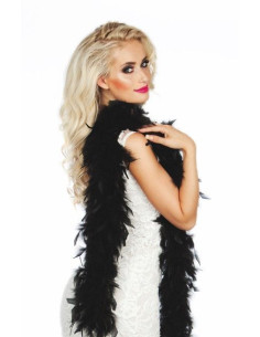 boa pen 50gr black 180cm - high quality, ideal for carnival, theme parties and special events