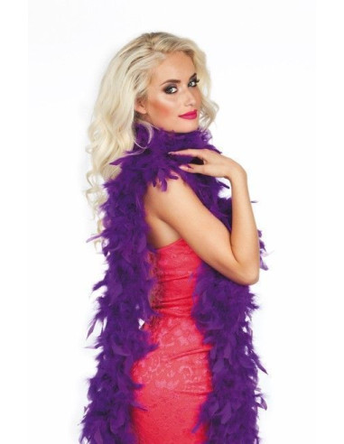 boa pluma 50gr lila 180cm - de alta calidad, ideal para carnaval, fiestas temáticas y eventos especiales