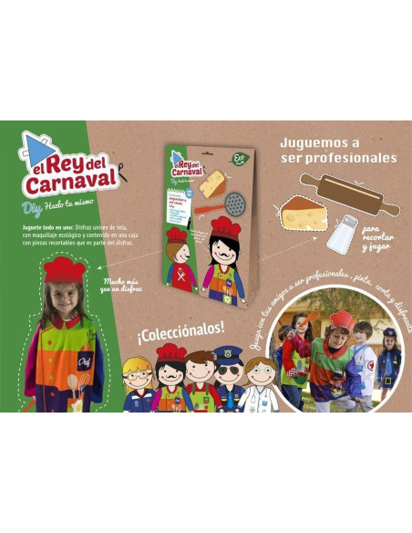 Camisa Chef 3/5 Años - de alta calidad, ideal para carnaval, fiestas temáticas y eventos especiales