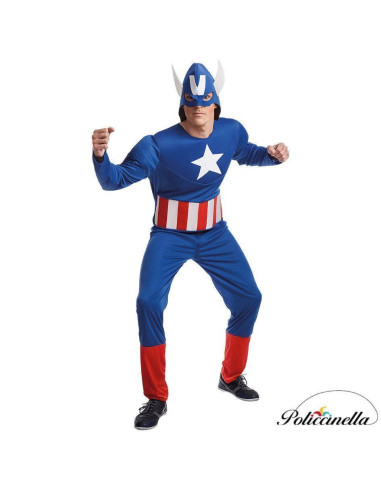 Kostüm Amerikanische Heldgröße L - Hohe Qualität, ideal für Karneval, Themenfeierlichkeiten und besondere Veranstaltungen