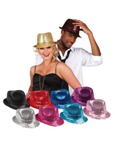 Popstar sequin hat 10 colors - high quality, ideal for carnival, themed parties, and special events.