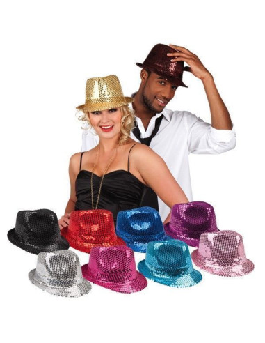 Cappello popstar lentejuela 10 colori - di alta qualità, ideale per auto, feste a tema ed eventi speciali