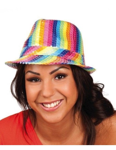 Chapéu de Popstar do Arco-íris - Alta Qualidade, Ideal para Carnaval, Festividades Temáticas e Eventos Especiais