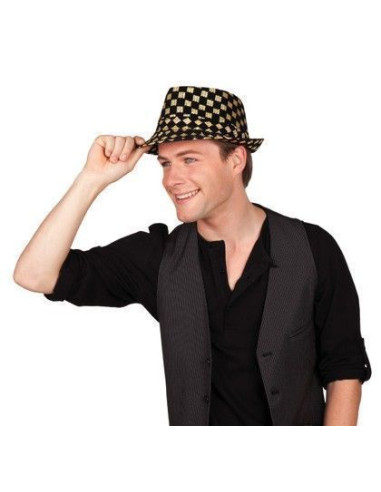 Hat Popstar Gold - Haute qualité, idéal pour carnaval, soirées thématiques et événements spéciaux