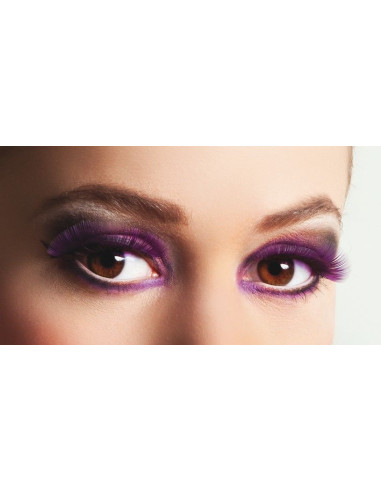 Pestañas basic violeta - de alta calidad, ideal para carnaval, fiestas temáticas y eventos especiales