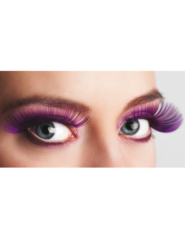 Pestañas xl violeta - de alta calidad, ideal para carnaval, fiestas temáticas y eventos especiales