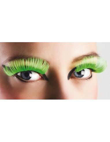 Cils verts XL - de haute qualité, idéal pour carnaval, soirées thématiques et événements spéciaux