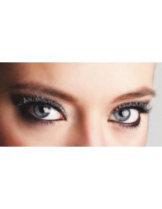 Pestañas glitter plata - de alta calidad, ideal para carnaval, fiestas temáticas y eventos especiales