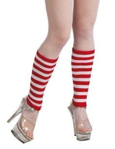 Beinheizungen rot / weiß - Hohe Qualität, ideal für Karneval, Themenfeierlichkeiten und besondere Veranstaltungen