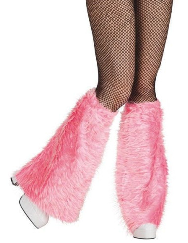 Leg calentadores plush rosa - de alta calidad, ideal para carnaval, fiestas temáticas y eventos especiales