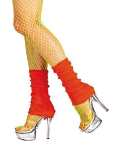 Chauffe-jambes Neon Orange - Haute qualité, idéal pour carnaval, festivités thématiques et événements spéciaux