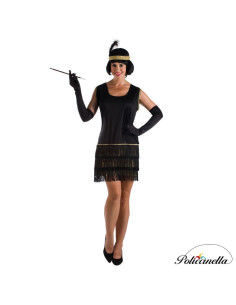 Kostüm Charleston Black Size M - Hohe Qualität, ideal für Karneval, Themenfeierlichkeiten und besondere Veranstaltungen