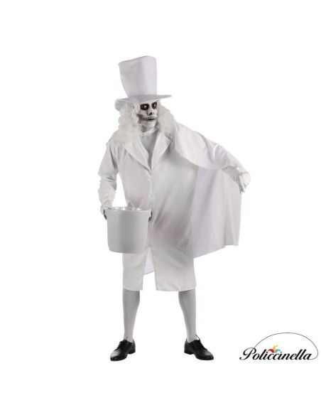 Costume Ghost White Size L - High Quality, Ideal for Carnival, Theme Festivities and Special Events