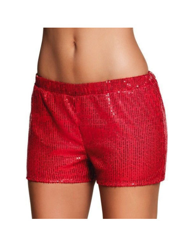 Pantalon corto tela ajustable rojo - de alta calidad, ideal para carnaval, fiestas temáticas y eventos especiales