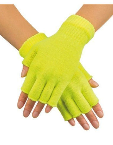 Guantes sin dedos amarillos - de alta calidad, ideal para carnaval, fiestas temáticas y eventos especiales