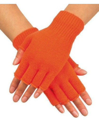 Orange-free gloves - high quality, ideal for carnival, theme parties and special events