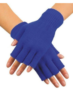 Luvas de dedos azuis - alta qualidade, ideal para carnaval, festas temáticas e eventos especiais