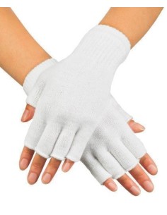 Gants sans doigts blancs - de haute qualité, idéaux pour le carnaval, les fêtes à thème et les événements spéciaux