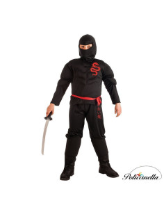 Kostüm Ninja - Hohe Qualität, ideal für Karneval, Themenfeierlichkeiten und besondere Events