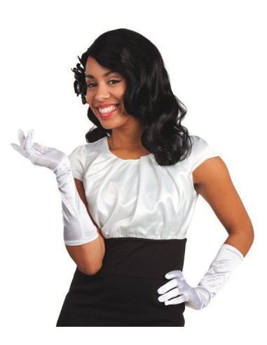 Gloves up to Elbow Monte Carlo Satin - High Quality, Ideal for Carnival, Theme Festivities and Special Events