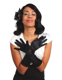 Gloves up to Elbow Monte Carlo Satin - High Quality, Ideal for Carnival, Theme Festivities and Special Events