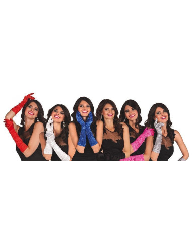 Gants jusqu'à Clé Hollywood 6 colore - de haute qualité, idéal pour carnaval, soirées thématiques et événements spéciaux