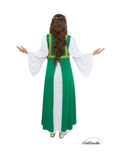 Costume Green Medieval Woman Size M New - High Quality, Ideal for Carnival, Theme Festivities and Special Events 2