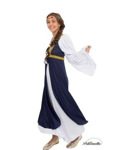 Fantasia de Mulher Medieval Azul Nova