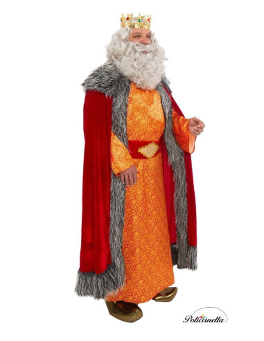 Kostüm King Melchor Graue Haargröße L NEU - Hohe Qualität, ideal für Karneval, Themenfeierlichkeiten und besondere Veranstaltung