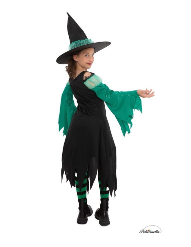 Costume Sorcière Verte d'Émeraude Neuf