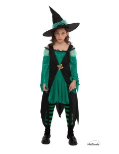 Costume Witch Green Emerald New - High Quality, Ideal for Carnival, Theme Festivities and Special Events 2