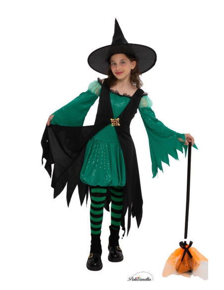 disfarce Nova Esmeralda Verde Bruxa - Alta Qualidade, Ideal para Carnaval, Festas Tema e Eventos Especiais