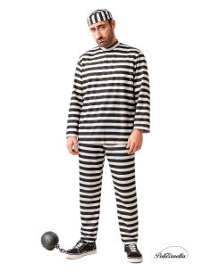 Disguise Prisoner Size L - High Quality, Ideal for Carnival, Thematic Parties and Special Events