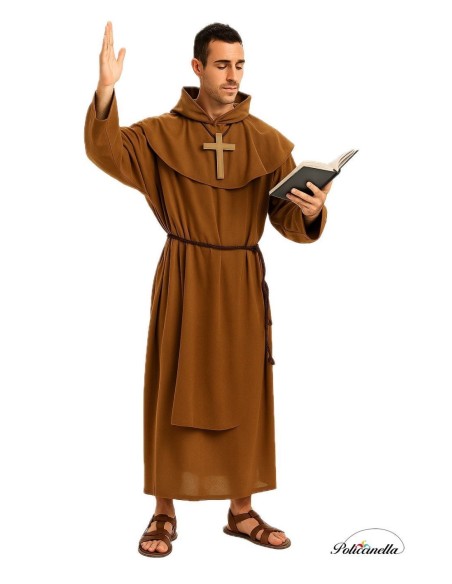 Costume Monk Size L - High Quality, Ideal for Carnival, Theme Festivities and Special Events