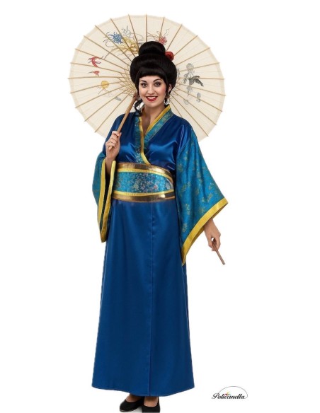 Blue Gheisa Costume Size M - High Quality, Ideal for Carnival, Thematic Festivities and Special Events