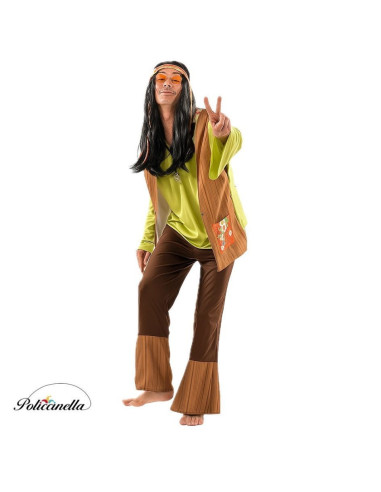 Disfraz Hippy Hombre Talla L - de alta calidad, ideal para carnaval, fiestas temáticas y eventos especiales