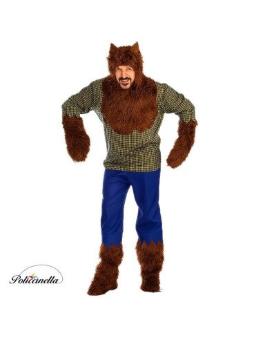Déguisement Wolf Man Taille L - Haute qualité, idéal pour carnaval, soirées thématiques et événements spéciaux